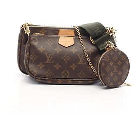 Louis Vuitton Multi Pochette Accessoires Marrom Caqui Monograma