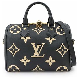 Louis Vuitton Speedy Bandouliere 25 Handbag Black Multiple colors Beige Monogram