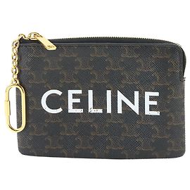 Céline Celine Triomphe Coin Case Negro