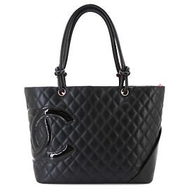 Borsa tote grande Chanel Cambon Line Nero