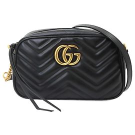 Bolsa de Ombro com Corrente Gucci GG Marmont Preto
