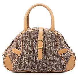 Autre Marque Dior Mini Diorissimo Canvas Double Saddle Bowler Bag in Braun Braun