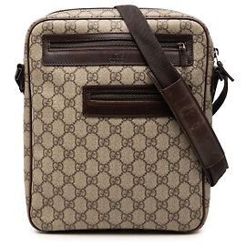 Bolsa Tiracolo Gucci Beige GG Supreme Bege
