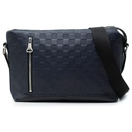 Louis Vuitton Blue Damier Infini Discovery Messenger PM Blu Blu navy