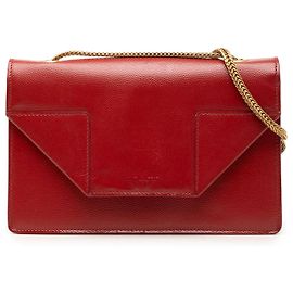 Autre Marque Saint Laurent Red Small Grain de Poudre Betty Crossbody Roja