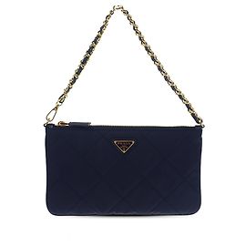 Bolsa de Corrente Prada Blue Impuntu Re Nylon Re Edition 1995 Azul Azul marinho