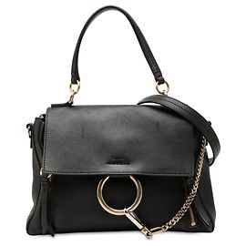 Chloé Faye Day Small Lederhandtasche Schwarz Schwarz