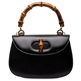 Gucci Black Small Calfskin Bamboo Night Noir