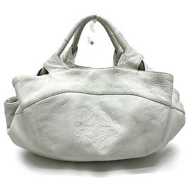 Loewe Anagram Nappa Aire Tote Bag Weiß