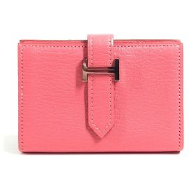 Hermès Hermes Bearn Compact Wallet Pink