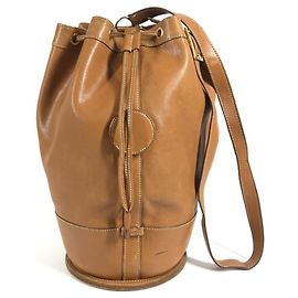 Hermès Hermes Schultertasche aus braunem Leder Braun