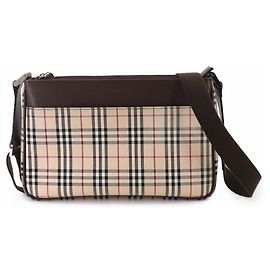 Borsa a tracolla Burberry Nova Check Marrone Beige