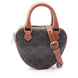 Céline Borsa 2-Way Celine Triomphe Heart Medium Marrone Nero
