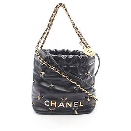Bolsa de Ombro 2-Way Chanel CHANEL 22 Mini com Ferragens Combinadas Preto