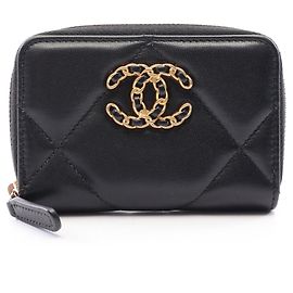 Monedero con cremallera Chanel CHANEL 19 Negro
