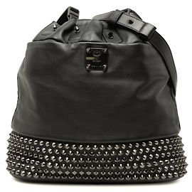 MCM Stud Crossbody Shoulder Bag Black