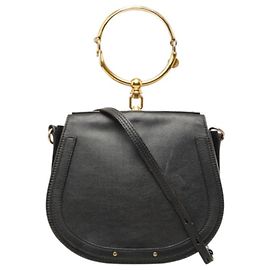 mala Chloé Nile em couro preto Preto