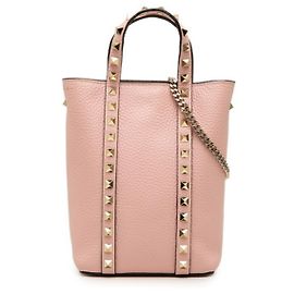Valentino Rockstud Mini-Handtasche mit Kette Pink Golden