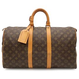 Louis Vuitton Monogram Keepall 45 Boston Tasche Braun
