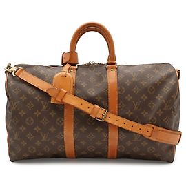 Louis Vuitton Monogram Keepall Bandoulière 45 Castaño