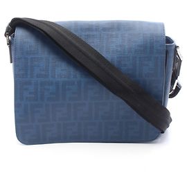 Borsa a tracolla Fendi Zucca Nero Blu