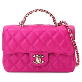 Sac à main Chanel Matelasse Mini Flap Rose