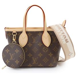 Borsa Louis Vuitton Neverfull BB Monogram Marrone Beige Monogramma