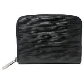 MONEDERO LOUIS VUITTON ZIPPY EN CUERO EPI NEGRO M60152 TARJETAS Negro