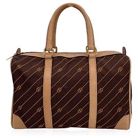 Bolsa de mão Boston Gucci Vintage em tecido Marrom