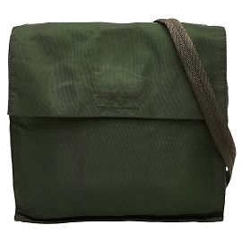 Borsa a tracolla Prada con placca logo triangolare Marrone