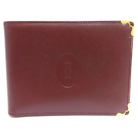 Carteira Bi-Fold Cartier Must Line Bordeaux