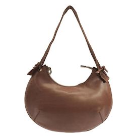 Gucci Brown Leather Shoulder Bag Brown