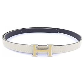 Hermès Cintura reversibile Hermes Mini 5382 13mm Nero Bianco