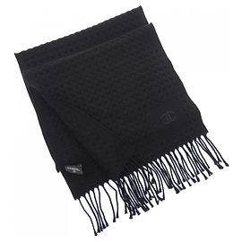 Chanel Stola Schal Schwarz Schwarz