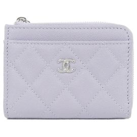 Tarjetero Chanel Timeless Classic Line Púrpura
