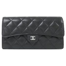 Portafoglio lungo Chanel Timeless Classic Line AP0241 Nero Bordò