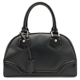 Louis Vuitton Epi Bowling Montaigne PM Handbag Black