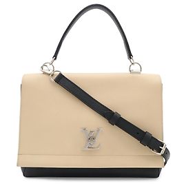 Louis Vuitton Lockme Cartable Handtasche Schwarz Beige