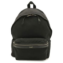 Yves Saint Laurent Canvas Leather Backpack Black