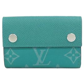 Portafoglio compatto Louis Vuitton Taiga Rama Discovery Verde