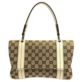 Borsa Gucci 113014 Tela GG Beige Bianco Bianco Beige