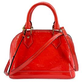 Louis Vuitton Alma Monogram Vernis BB Roja