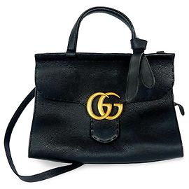Pochette Gucci GG Marmont en cuir Noir