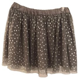 Stella Mc Cartney Stella McCartney Kids Grey Star Tulle Skirt Grey Silver hardware