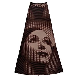 Jean Paul Gaultier "MAILLE" Marlene Dietrich Mesh Maxirock Braun Andere