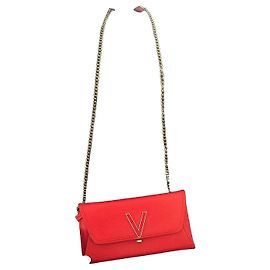 Bolso Valentino VLogo rojo con cadena dorada Roja