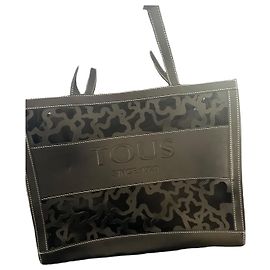 Autre Marque Tous Leder Tote Bag Schwarz Schwarz