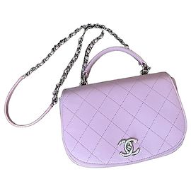 Chanel Small Flap Bag Rosa Gestepptes Lammleder Pink