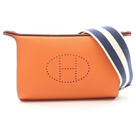Hermès Bolsa de Ombro Hermes Vid Poche Laranja
