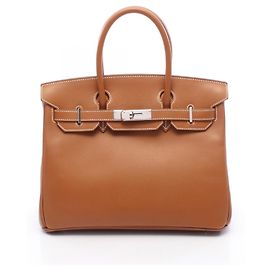 Hermès Hermes Birkin 30 Gold Handbag Brown